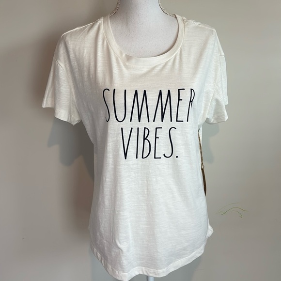 SUMMER VIBES Graphic Tee – White | Lightweight Cotton Size M and XL available - Picture 1 of 7